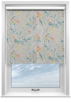 Birds of Paradise, Grey - Roller Blind